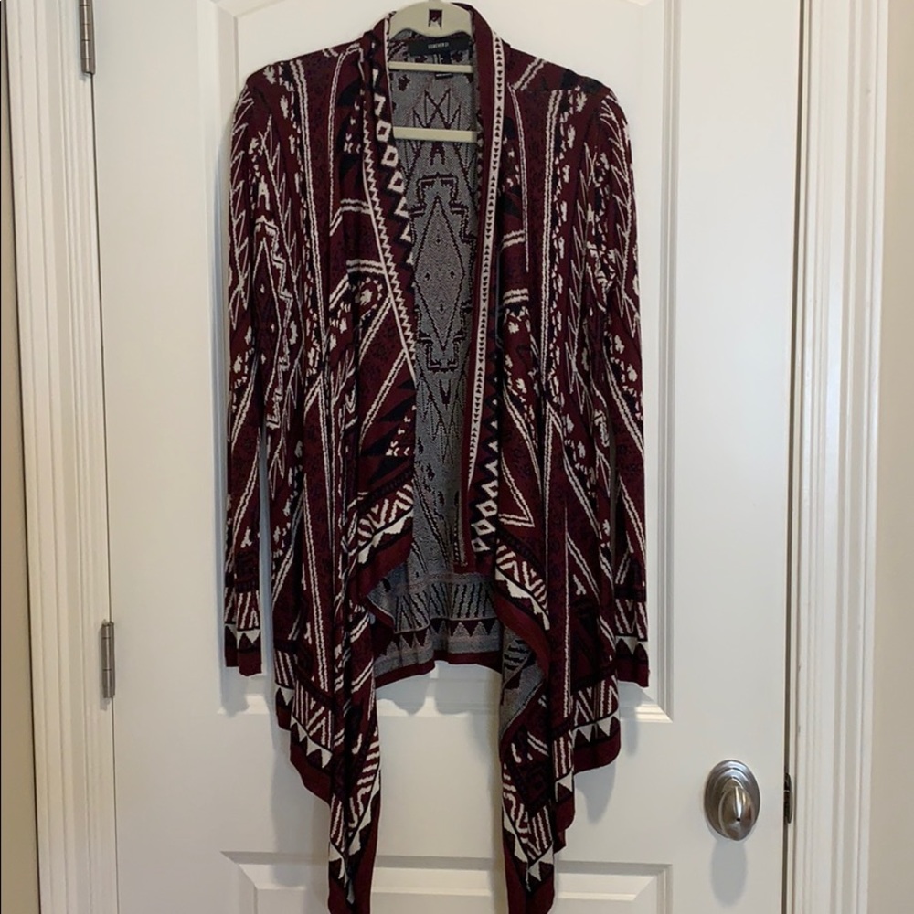 Forever 21 Aztec Print Cardigan Sweater